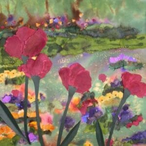 Summer Tulips - mixed media